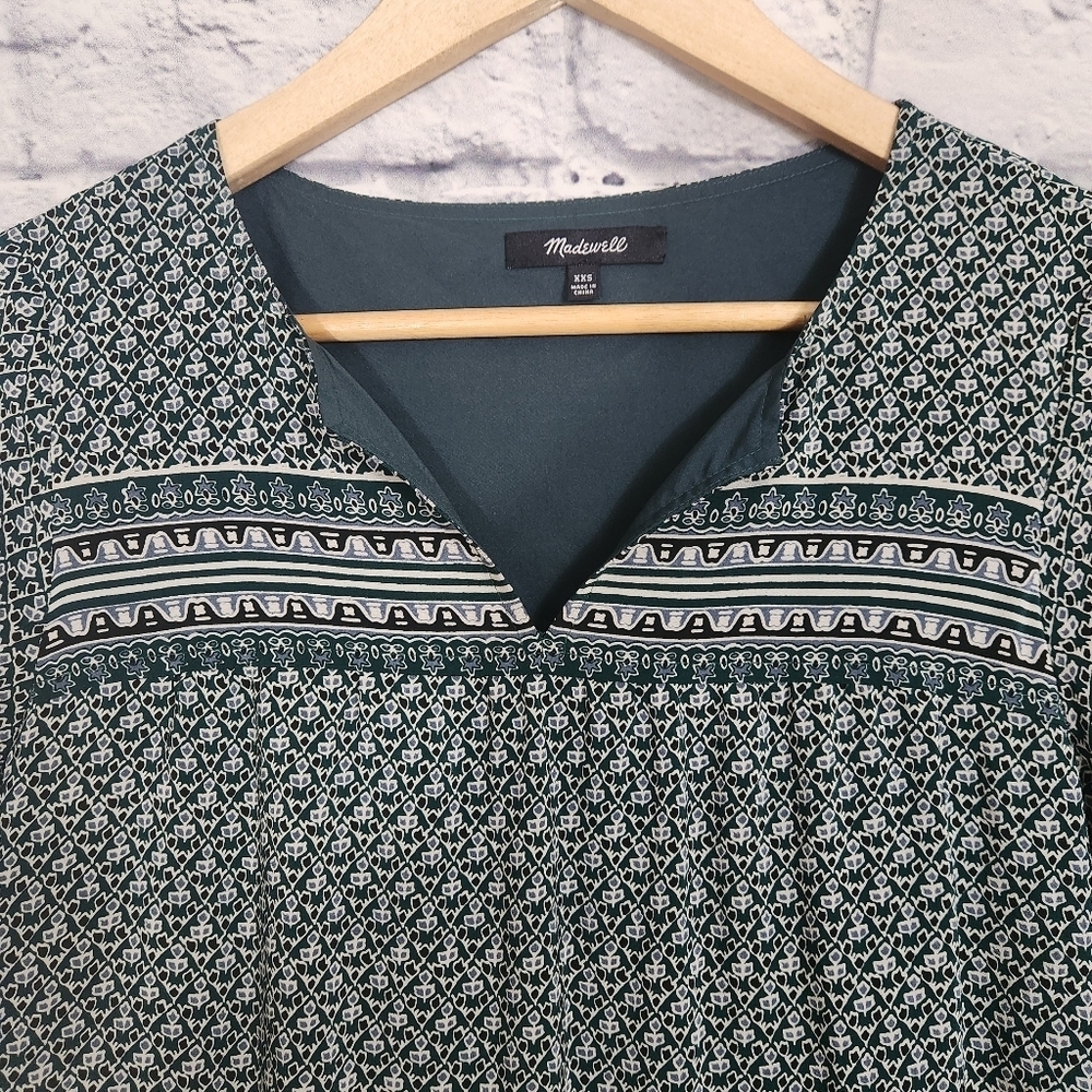 Madewell Starland bell-sleeve silk dress - Picture 5 of 8